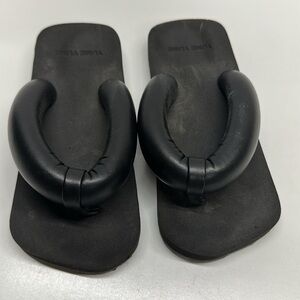 Yume Yume Suki Thong Flip Flop Sandals Shoes Vegan Leather Black Size 38 US 7